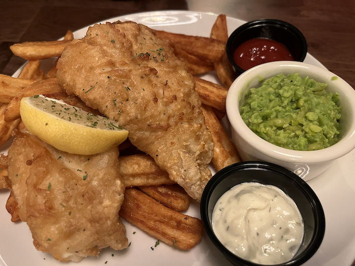 Castle Irish Pub fish and chips