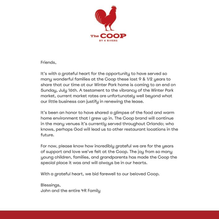 Coop letter