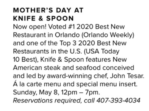 KnifeSpoon mothers day