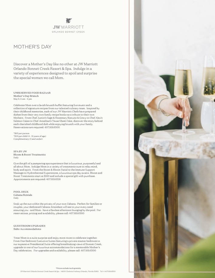 MCOJB Mothers Day Flyer