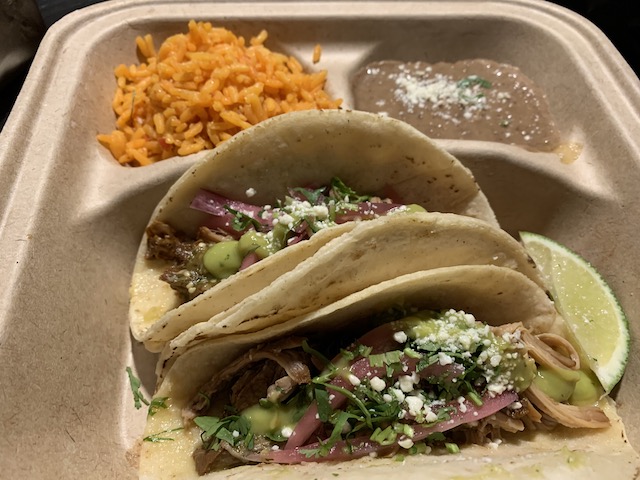 Tamale takeout tacos
