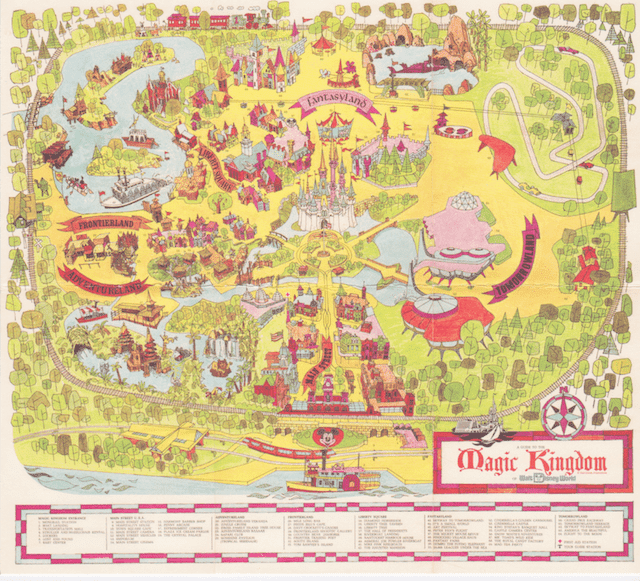 Magic Kingdom map menu