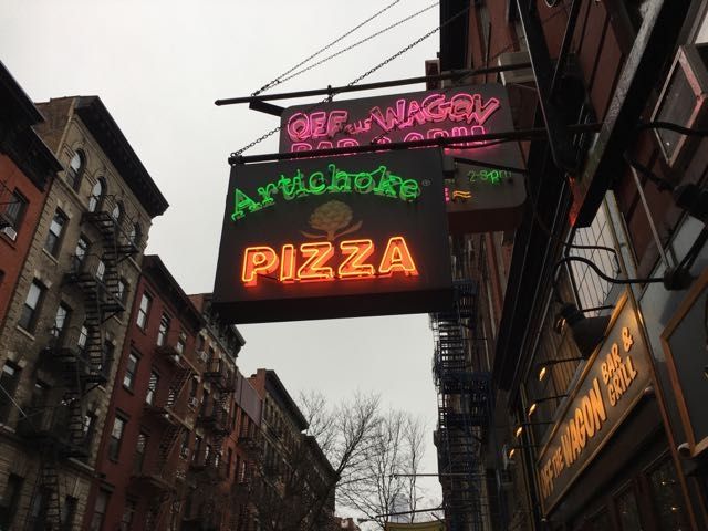 Artichoke Pizza sign