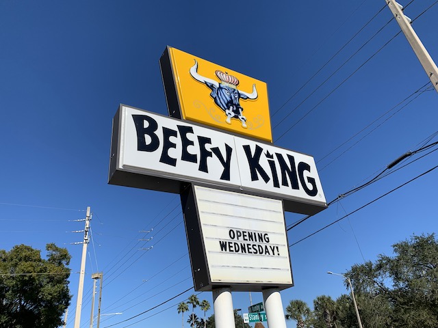 Beefy reopen sign