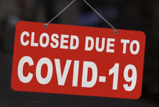 Closed for Covid sign