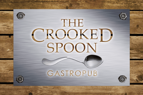 Crooked Spoon sign copy